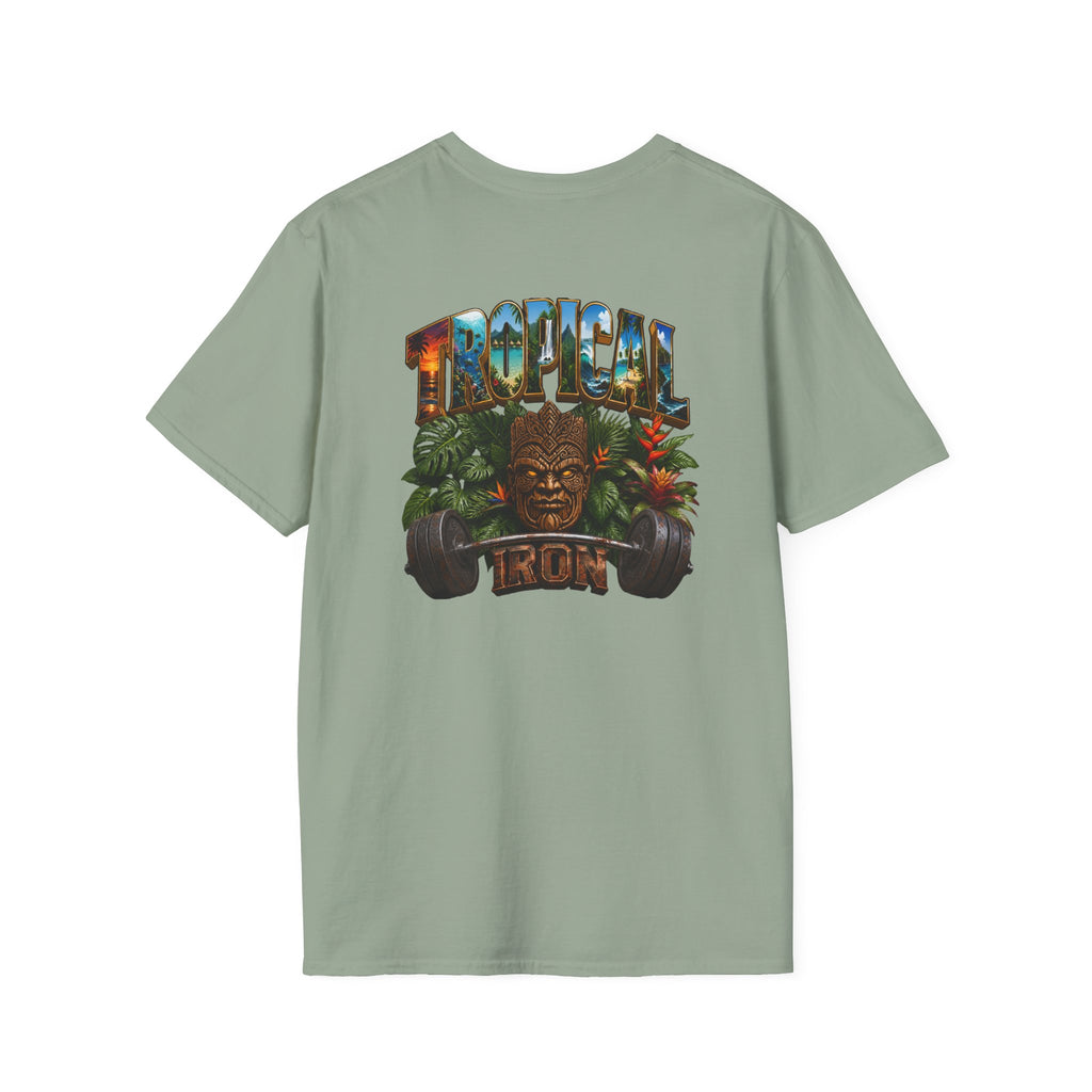 Tropical Le Bon Graphic Tee — Vintage Island Logo T-Shirt