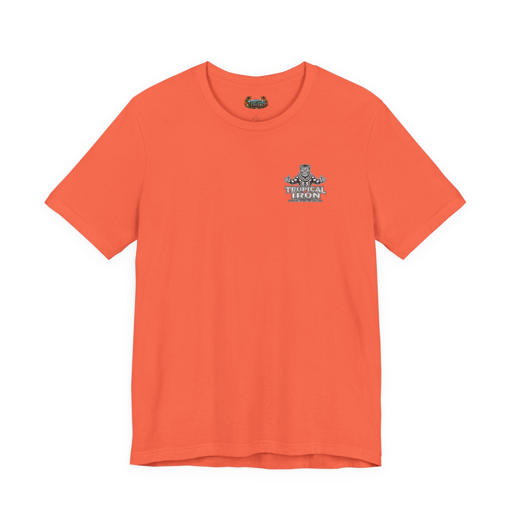 Tropical Iron Muscle T-Shirt — Vintage Hawaiian Weightlifting Tee  single pose