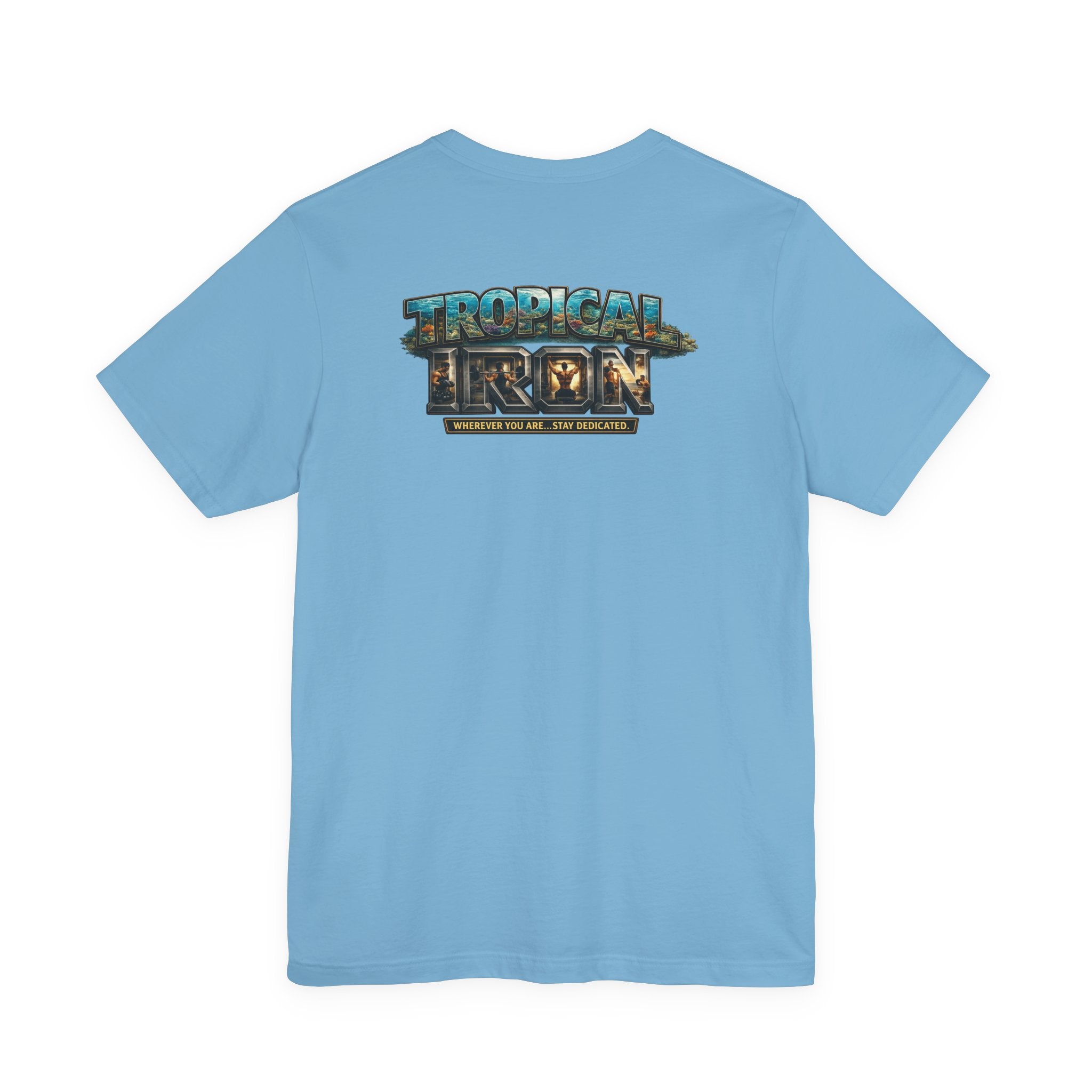 Tropical Iron Graphic T‑Shirt — Vintage Surf Beach Crew Tee