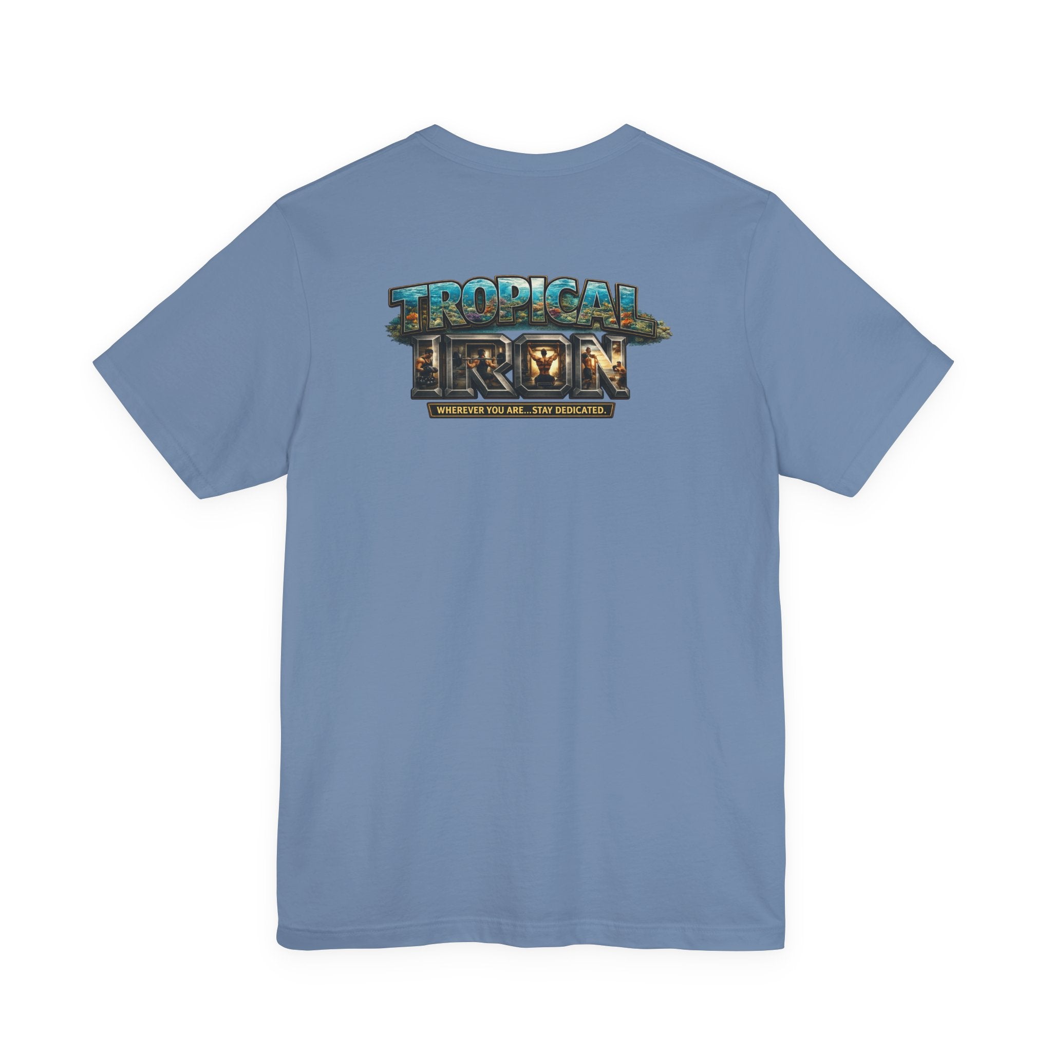 Tropical Iron Graphic T‑Shirt — Vintage Surf Beach Crew Tee