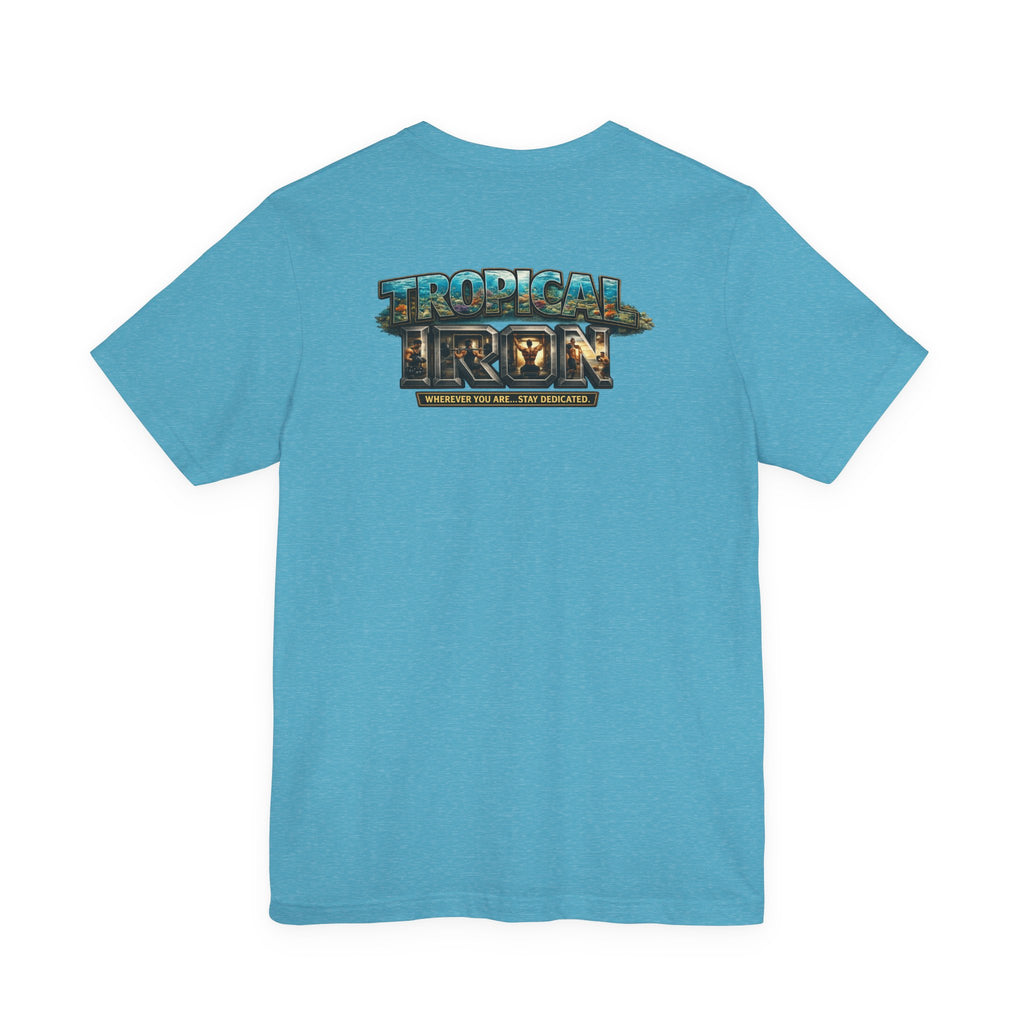 Tropical Iron Graphic T‑Shirt — Vintage Surf Beach Crew Tee