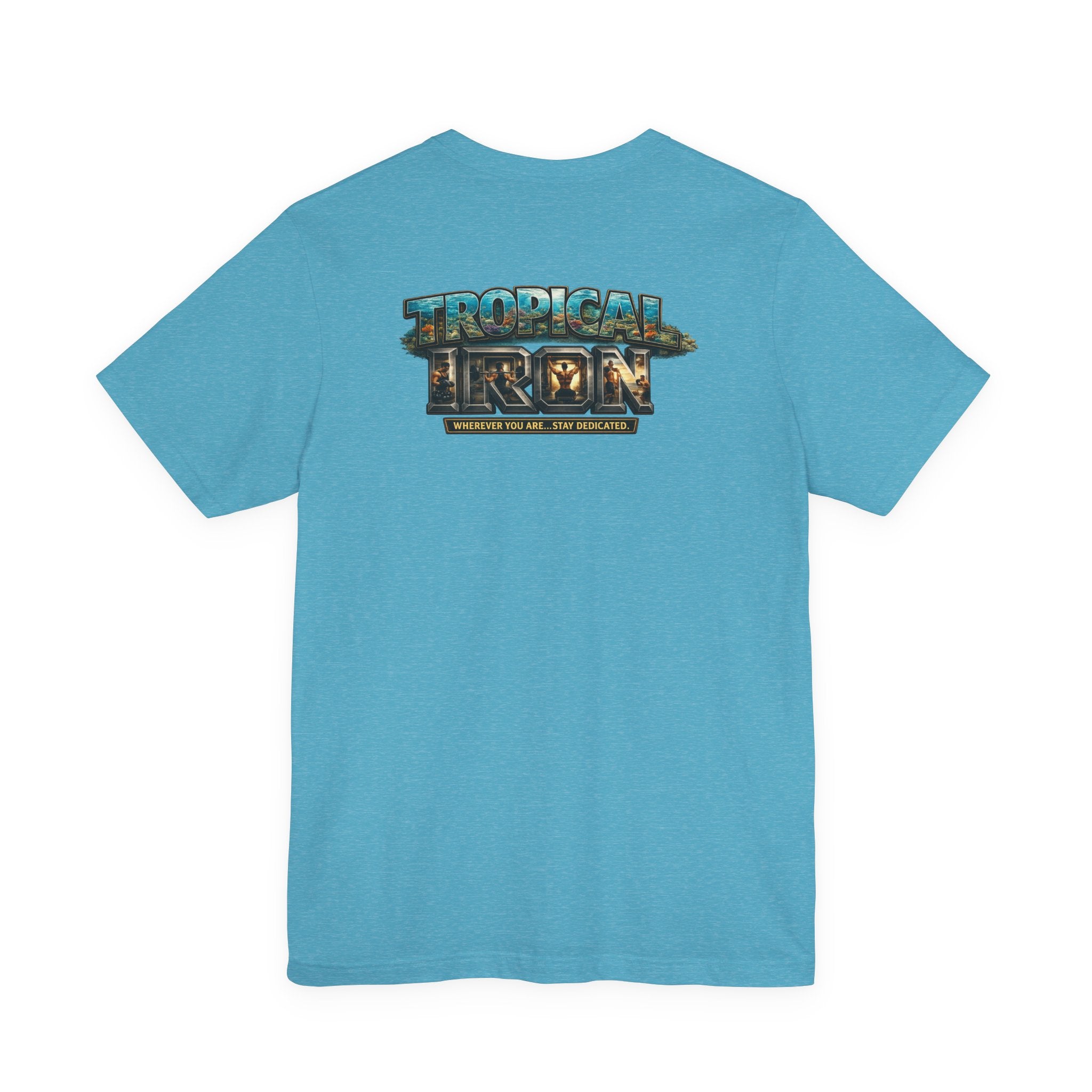 Tropical Iron Graphic T‑Shirt — Vintage Surf Beach Crew Tee