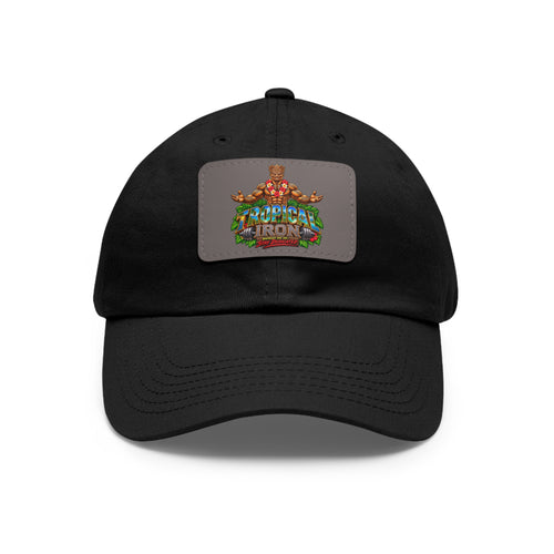 Dad Hat — Rustic Leather Patch 'Tactical Iron' Logo Cap