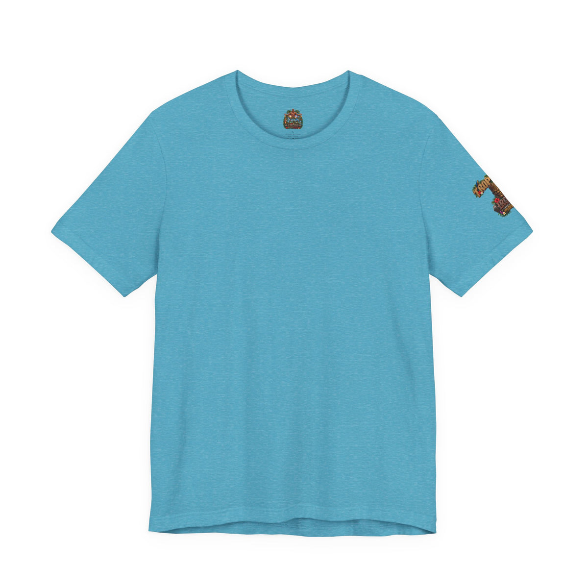 Tropical Iron Graphic Tee — 'Tropical Iron' Back Print Short Sleeve T-Shirt