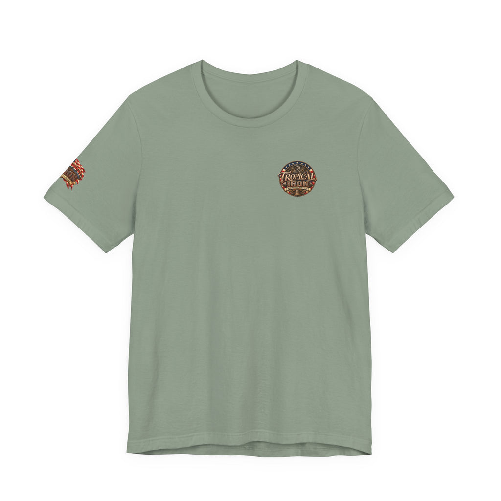 Minutemen 'Never Skip Leg Day' Tee - Patriotic Revolution 1776 Back Print