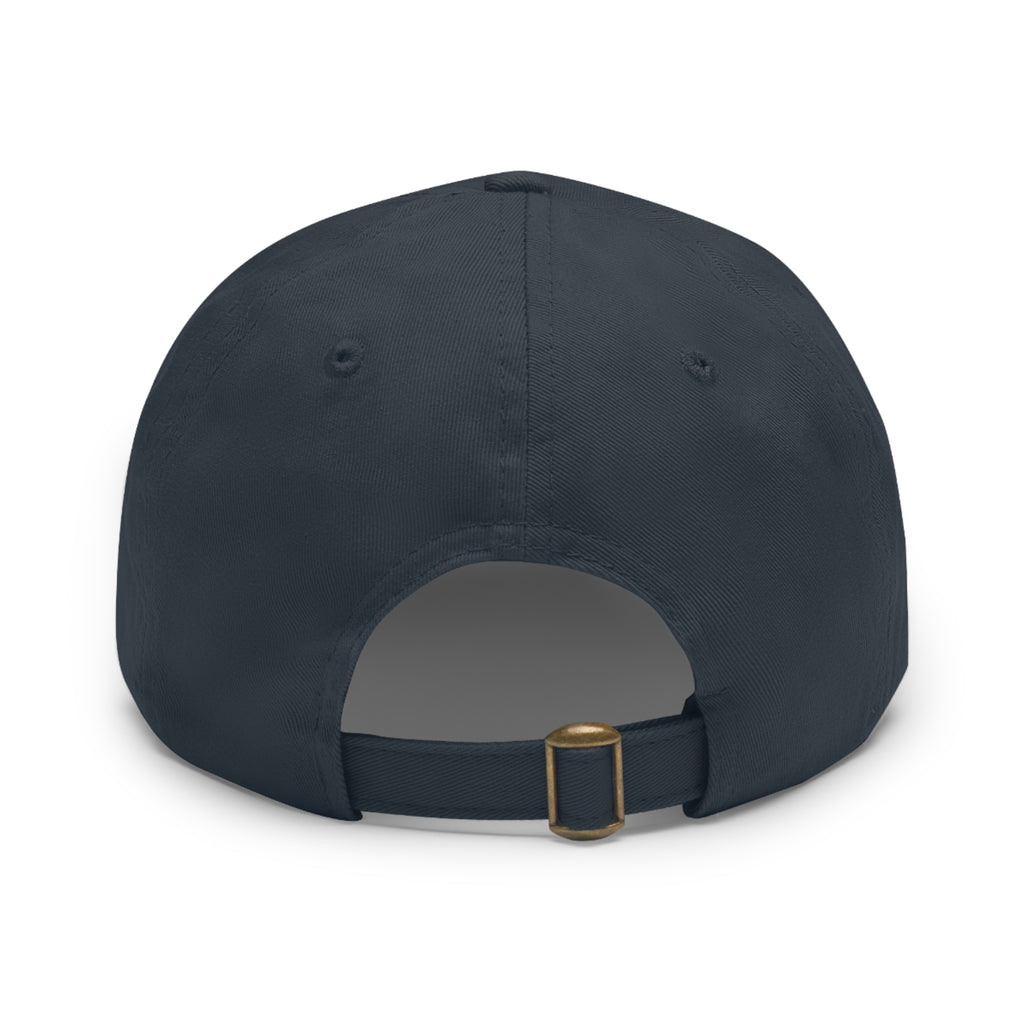 Vintage Hunting Scene Dad Hat with Leather Patch