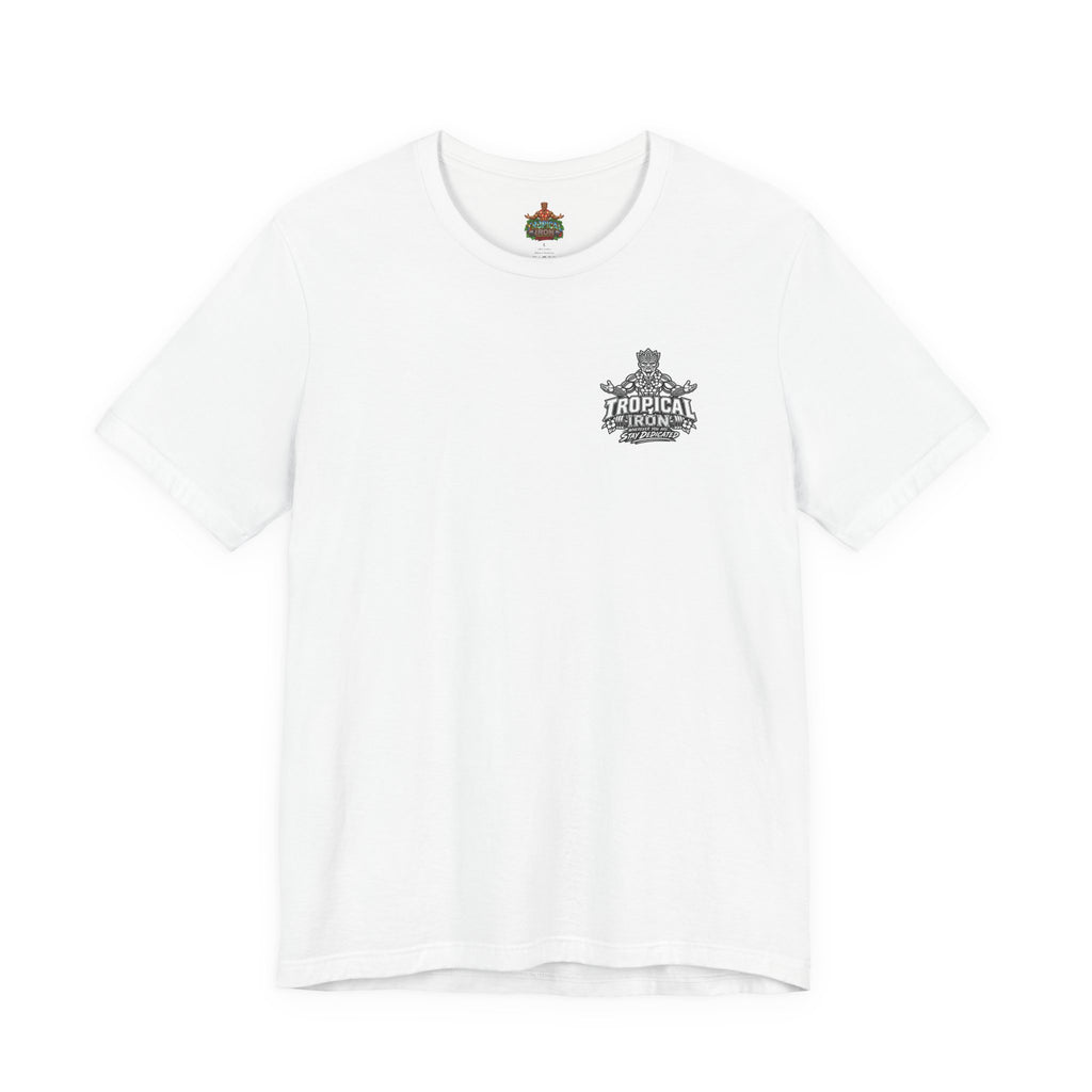 Tropical Iron Weightlifting Tiki — Island Tiki Strength Gym Shirt