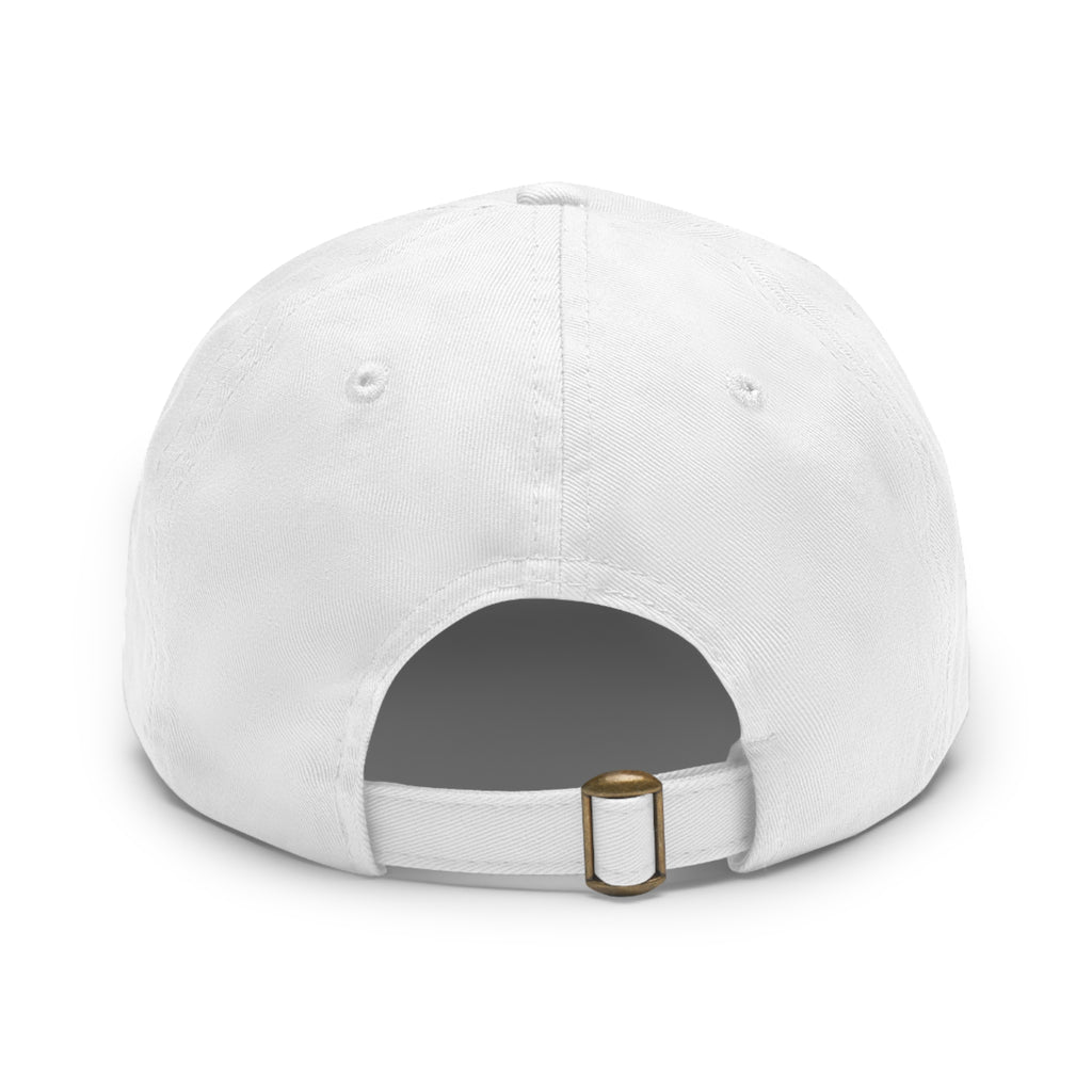 Vintage Hunting Scene Dad Hat with Leather Patch