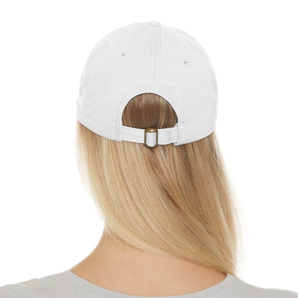 Leather Patch Dad Hat — Tropical Iron Apparel Retro Surf Logo