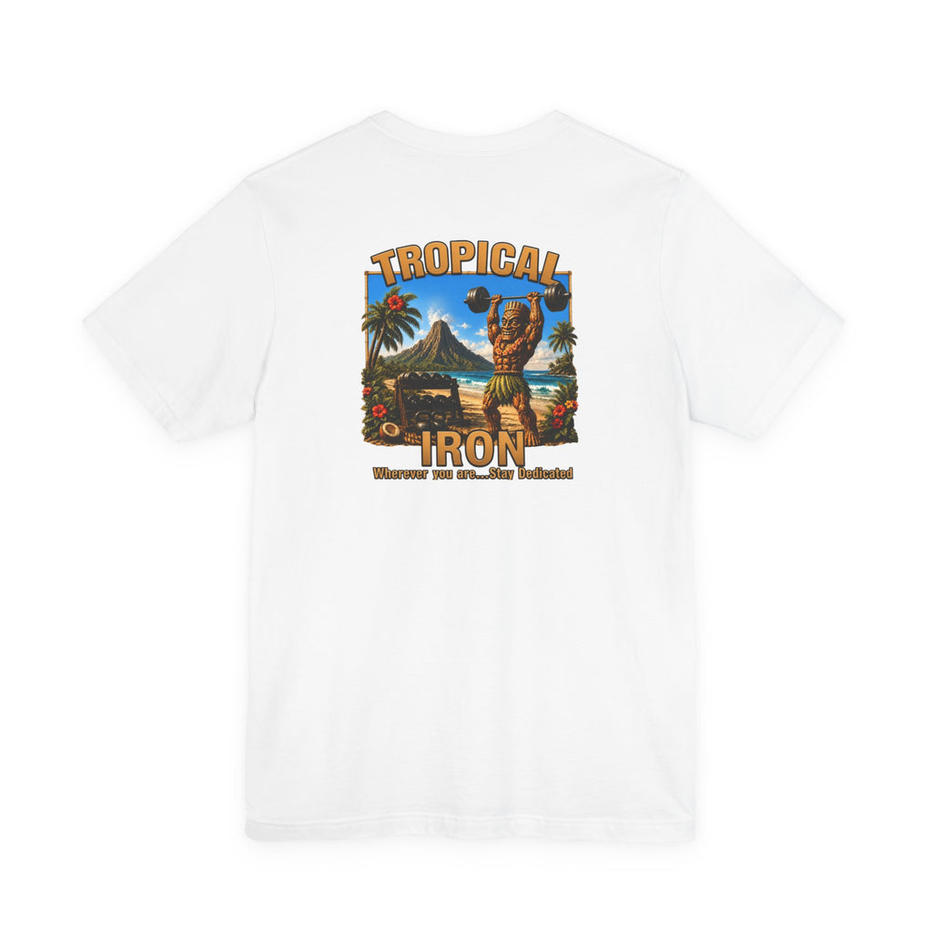 Tropical Iron Beach T-Shirt – Vintage Hawaiian Surf Hula Design