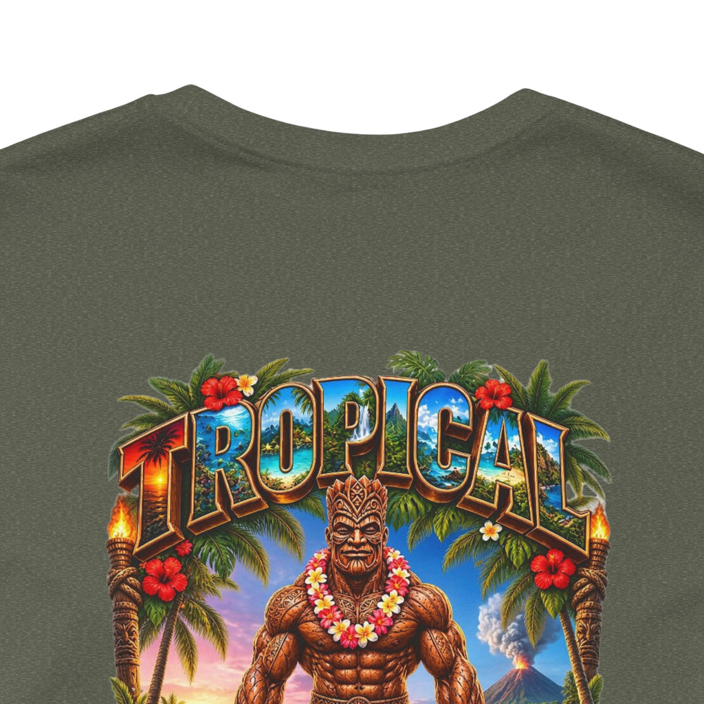 Tropical Strongman Graphic Tee – 'Boricua' Island Vibes Shirt