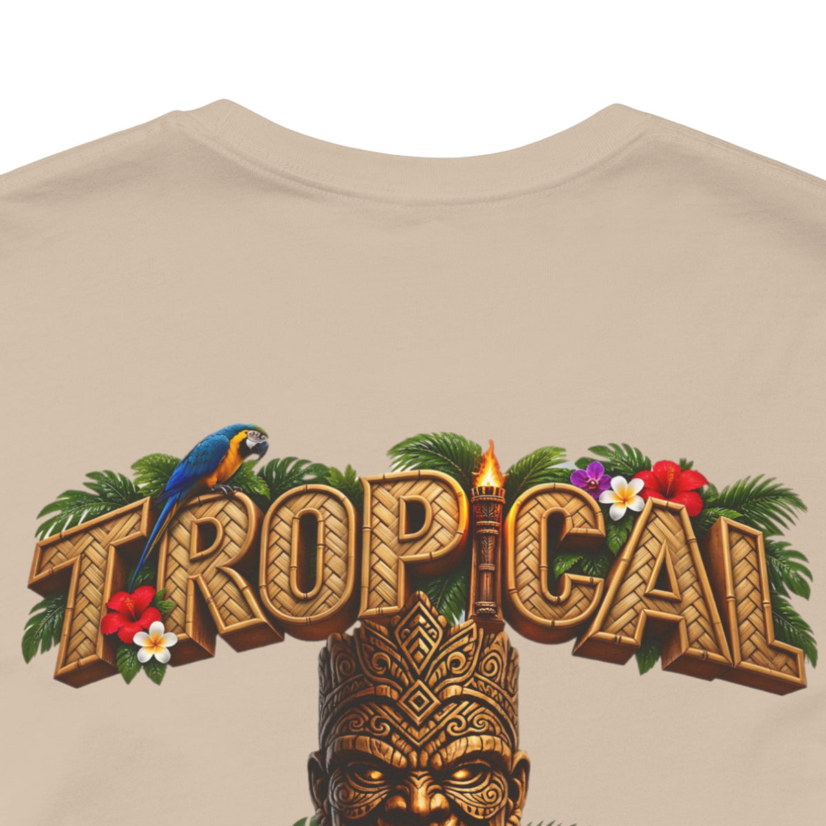 Tropical Aloha T-Shirt — 'Tropical Irony' Vintage Tiki Graphic Tee
