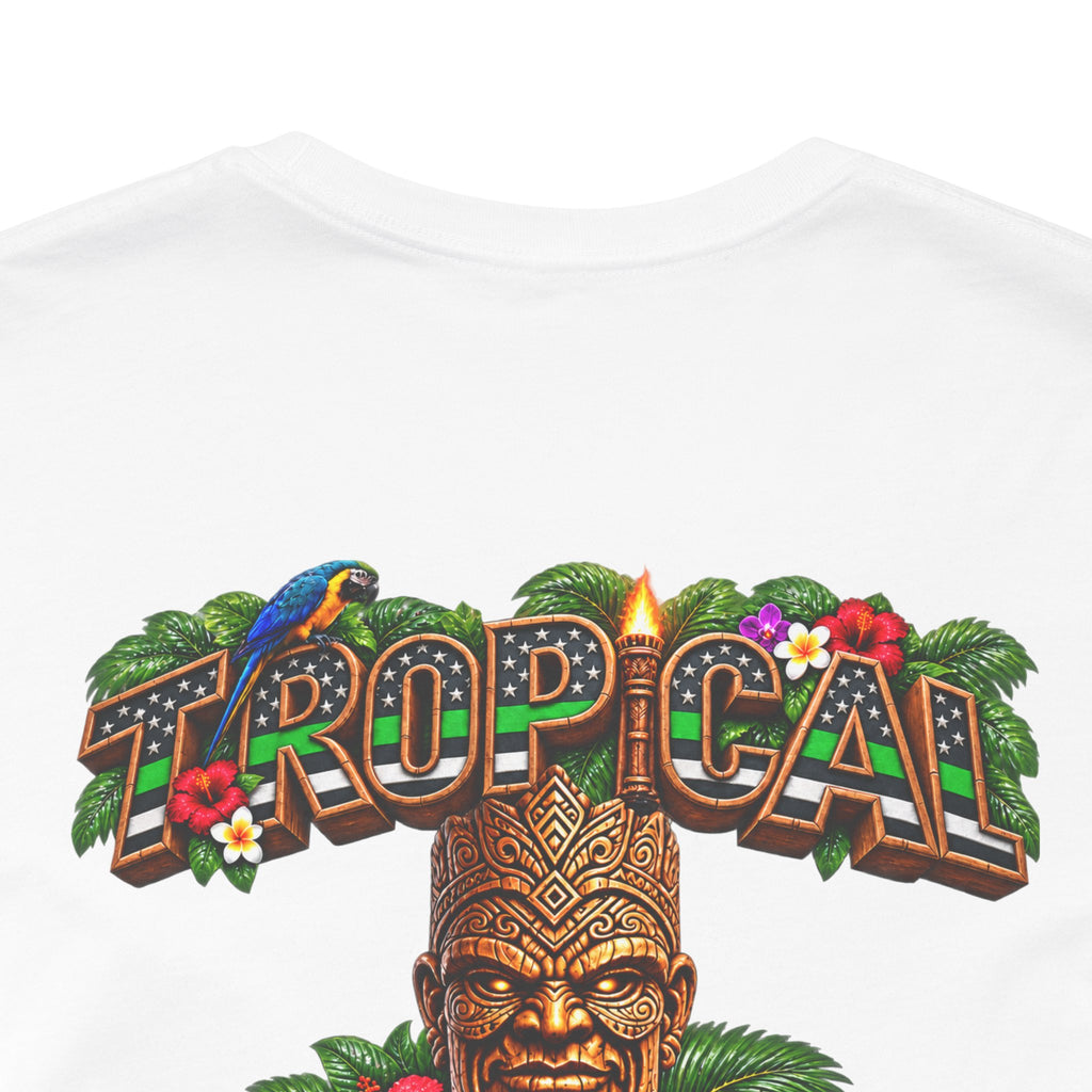 Tropical Strength Gym Tee — "Stay Dedicated" T-Shirt