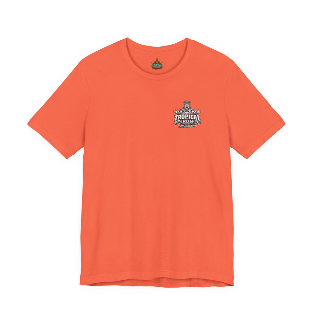 Tropical Iron Weightlifting Tiki — Island Tiki Strength Gym Shirt