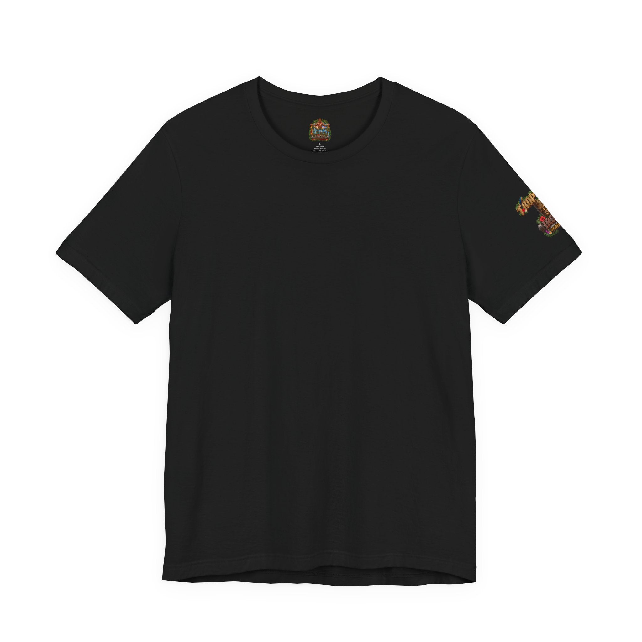 Tropical Iron Graphic Tee — 'Tropical Iron' Back Print Short Sleeve T-Shirt