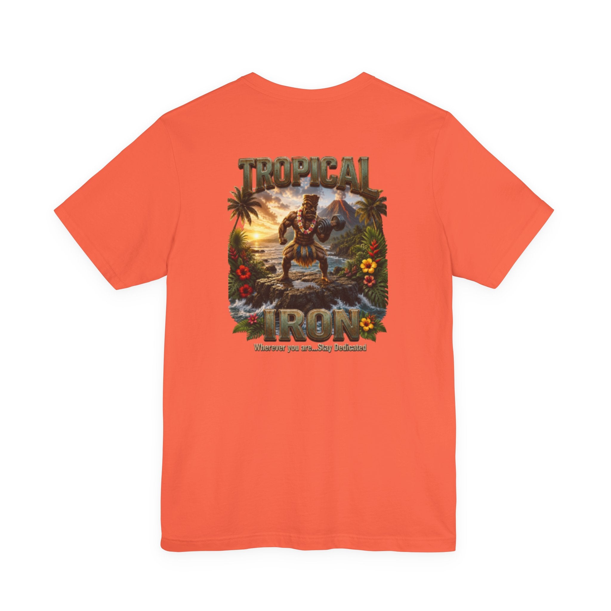 Tropical Iron Graphic Tee — Hawaiian Surf Vintage Sunset Shirt