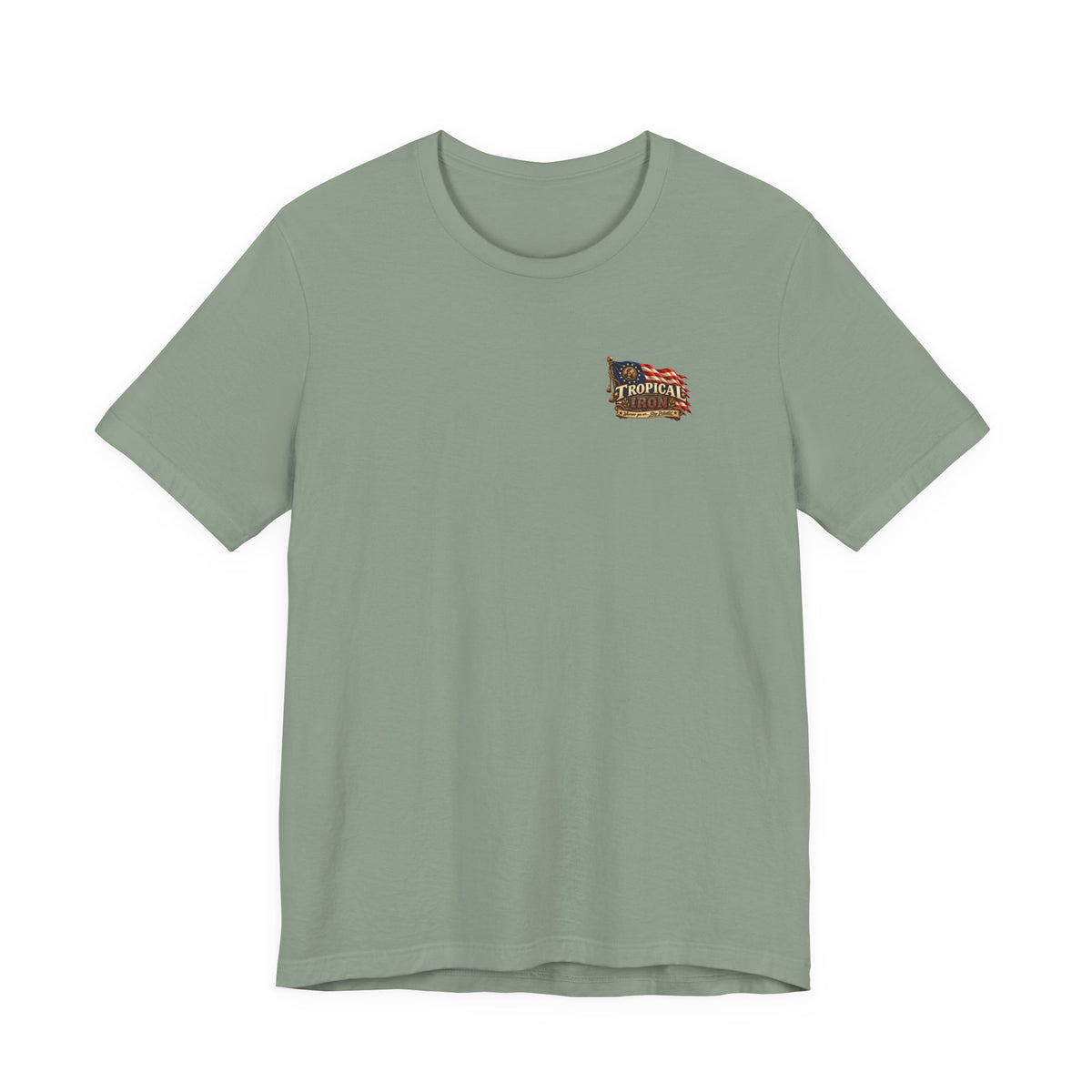 Tropical Iron Band Graphic Tee — "Fife Drums & Dumbrells" Vintage Concert T‑Shirt