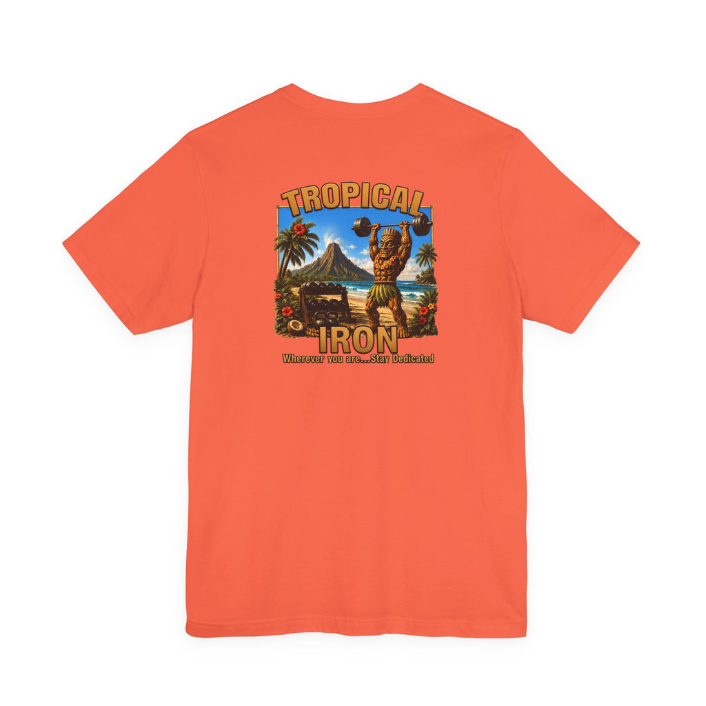 Tropical Iron Beach T-Shirt – Vintage Hawaiian Surf Hula Design