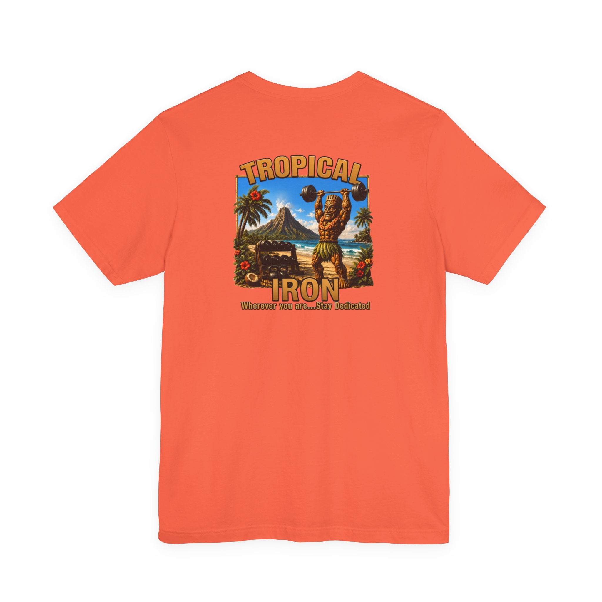 Tropical Iron Beach T-Shirt – Vintage Hawaiian Surf Hula Design