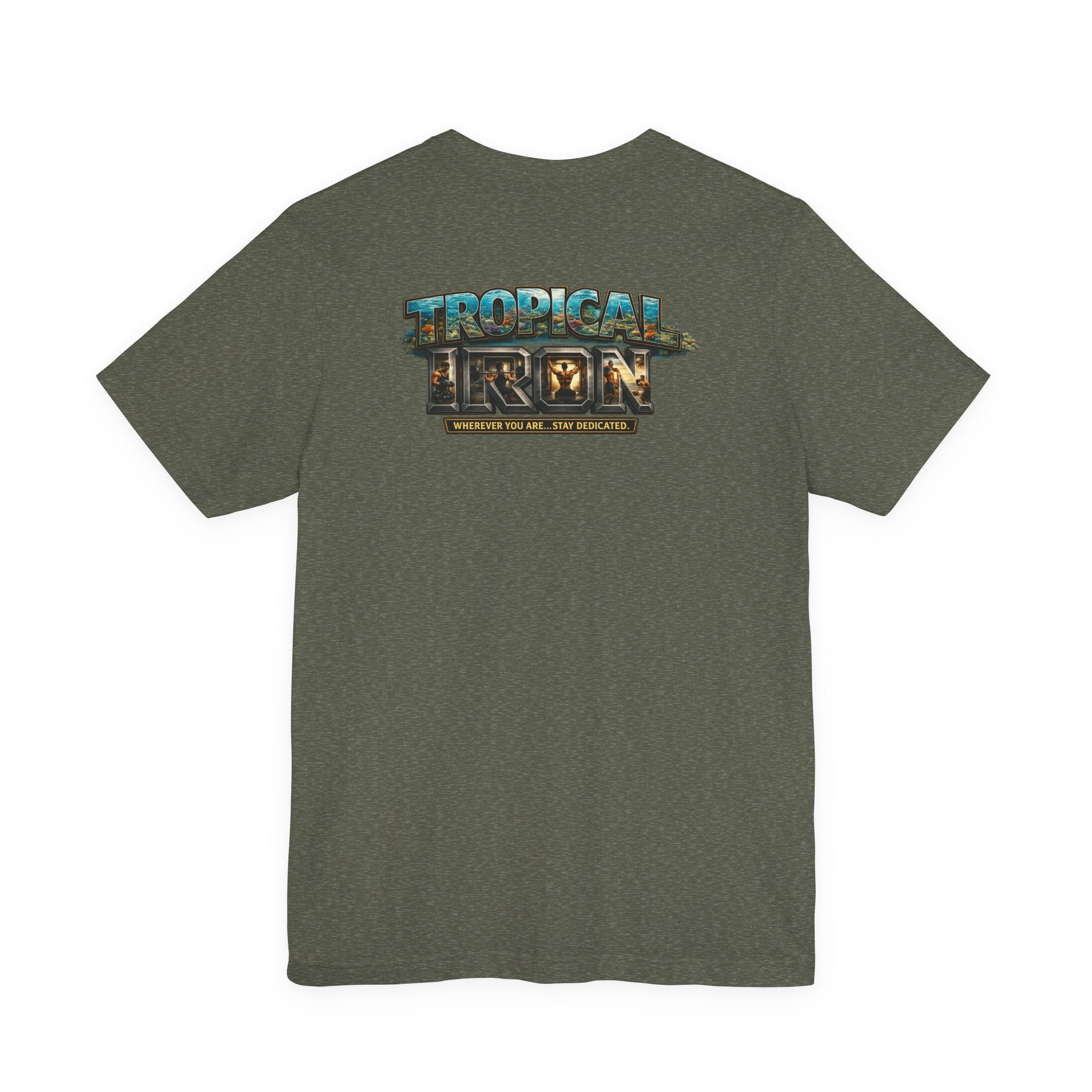 Tropical Iron Graphic T‑Shirt — Vintage Surf Beach Crew Tee