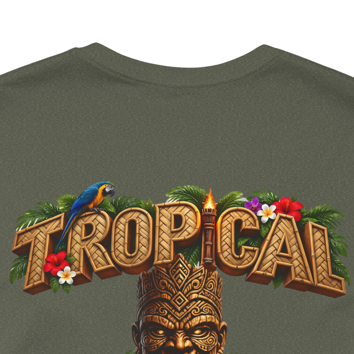 Tropical Aloha T-Shirt — 'Tropical Irony' Vintage Tiki Graphic Tee