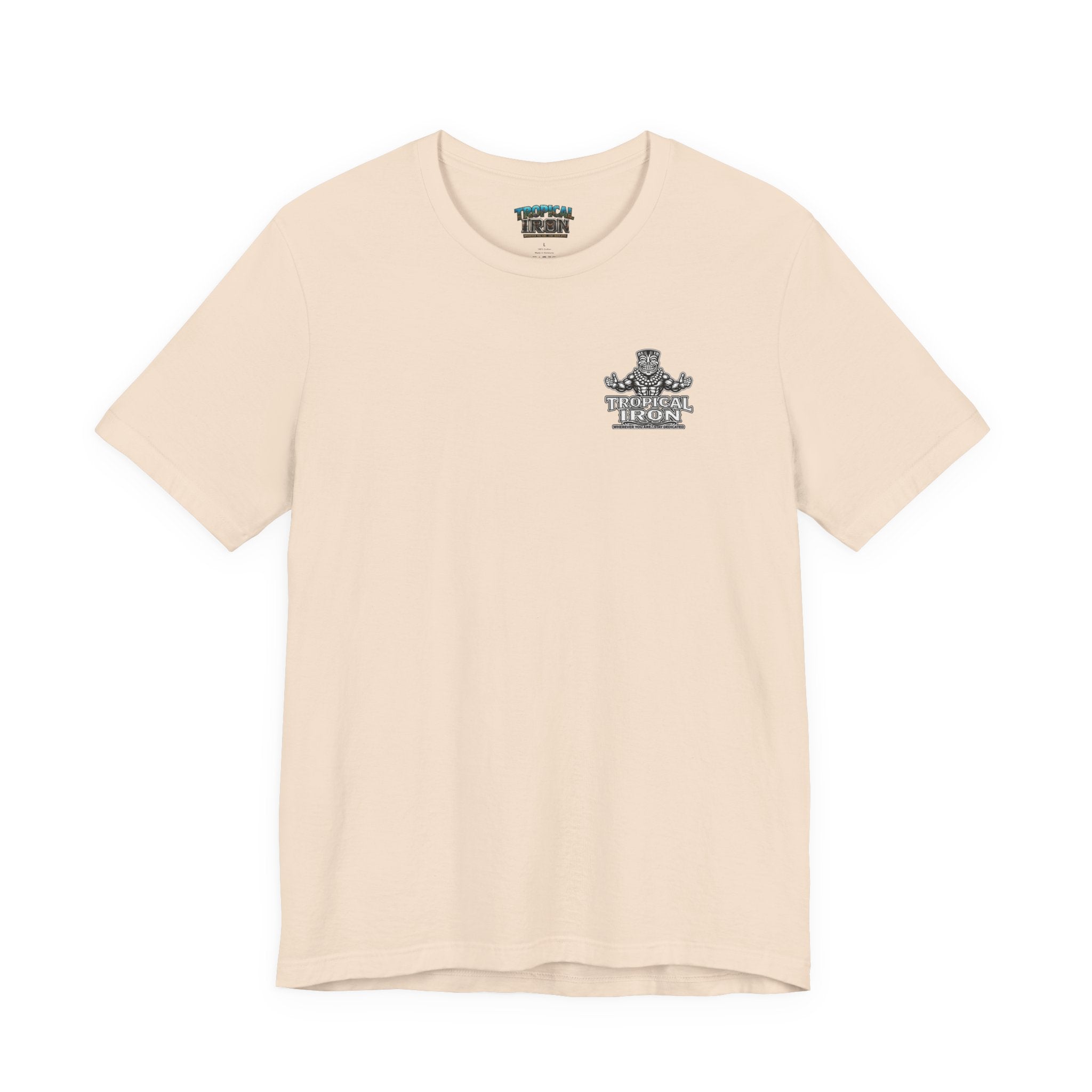 Tropical Iron Beach T-Shirt – 'Tropical Iron' Vintage Surf Crew Tee