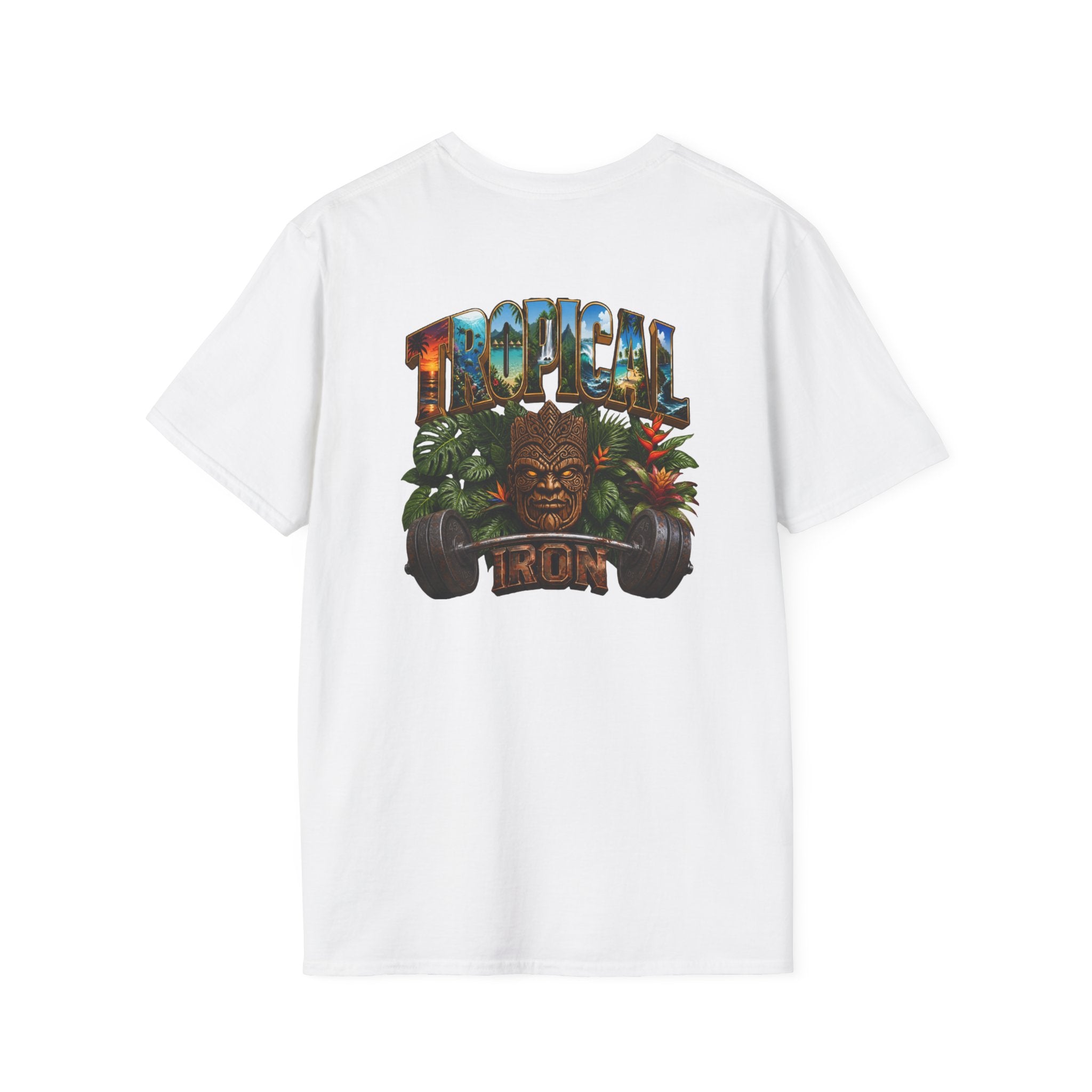 Tropical Le Bon Graphic Tee — Vintage Island Logo T-Shirt