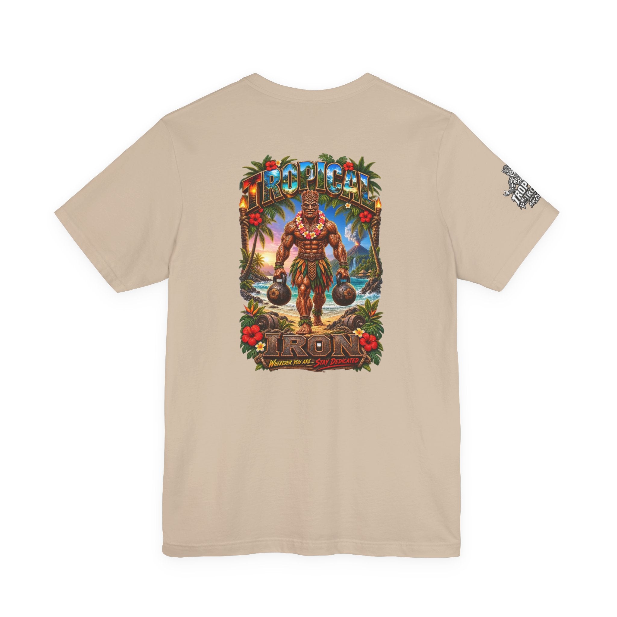 Tropical Strongman Graphic Tee – 'Boricua' Island Vibes Shirt