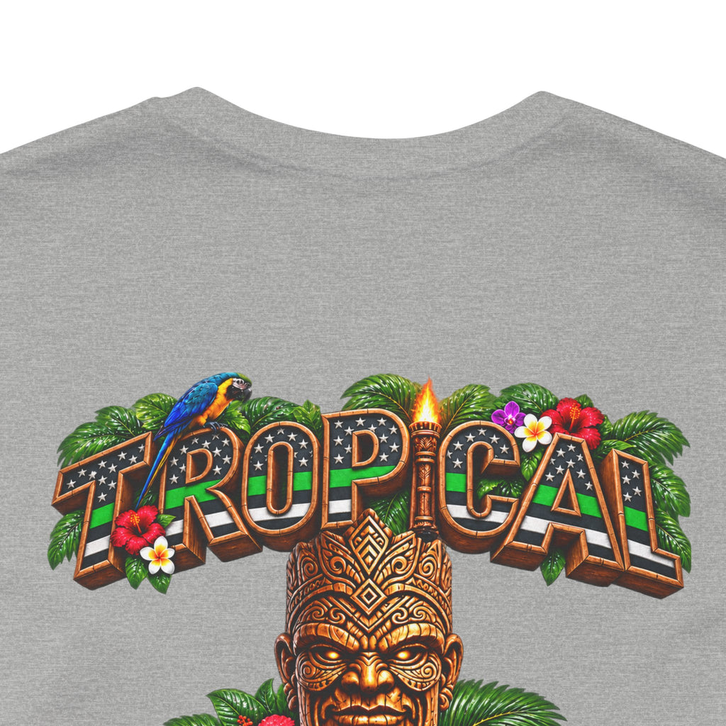 Tropical Strength Gym Tee — "Stay Dedicated" T-Shirt