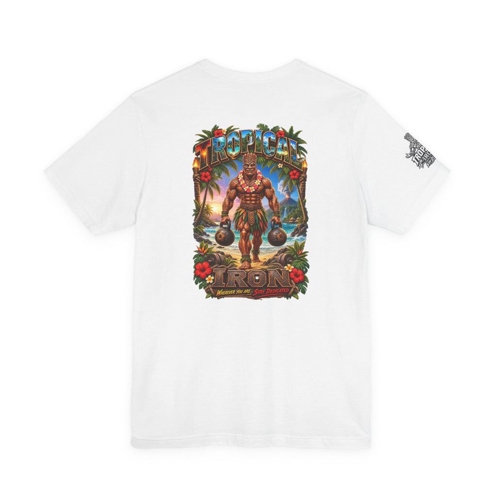 Tropical Strongman Graphic Tee – 'Boricua' Island Vibes Shirt