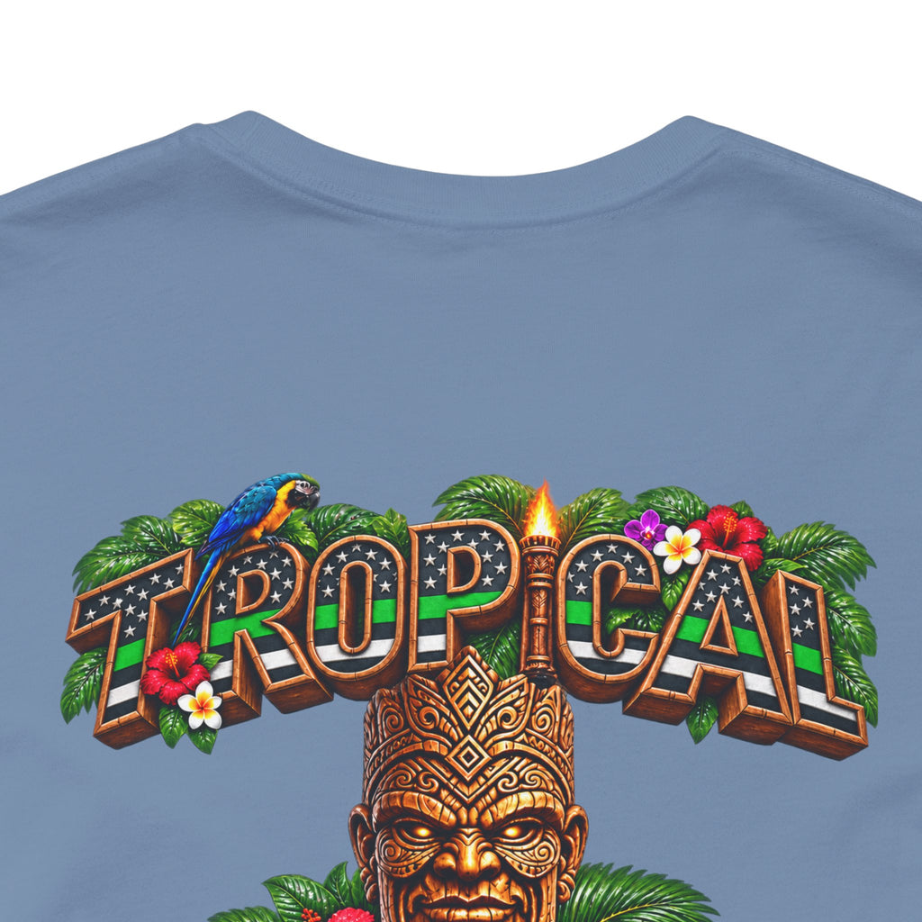 Tropical Strength Gym Tee — "Stay Dedicated" T-Shirt