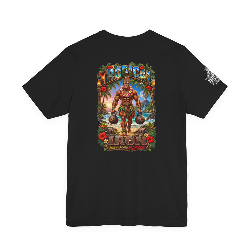 Tropical Strongman Graphic Tee – 'Boricua' Island Vibes Shirt