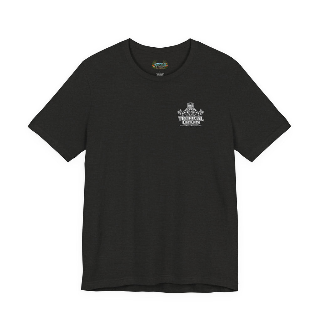 Tropical Iron Graphic Tee — Hawaiian Surf Vintage Sunset Shirt