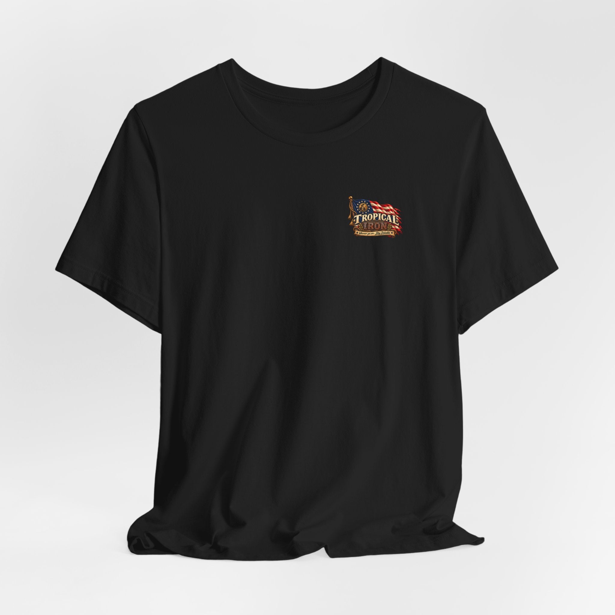 Tropical Iron Band Graphic Tee — "Fife Drums & Dumbrells" Vintage Concert T‑Shirt