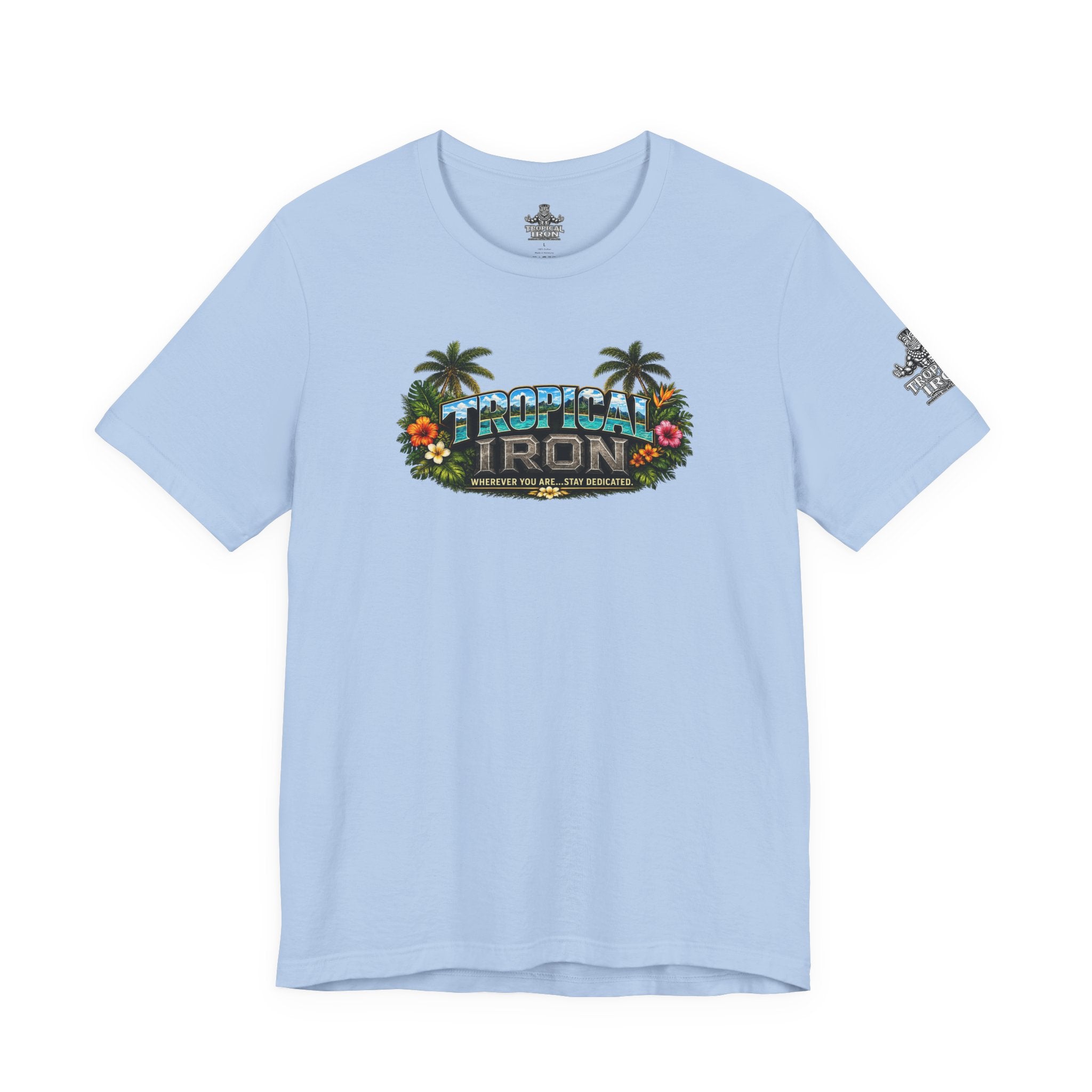 Tropical Iron Graphic Tee — Vintage Surf Palm Beach T-Shirt