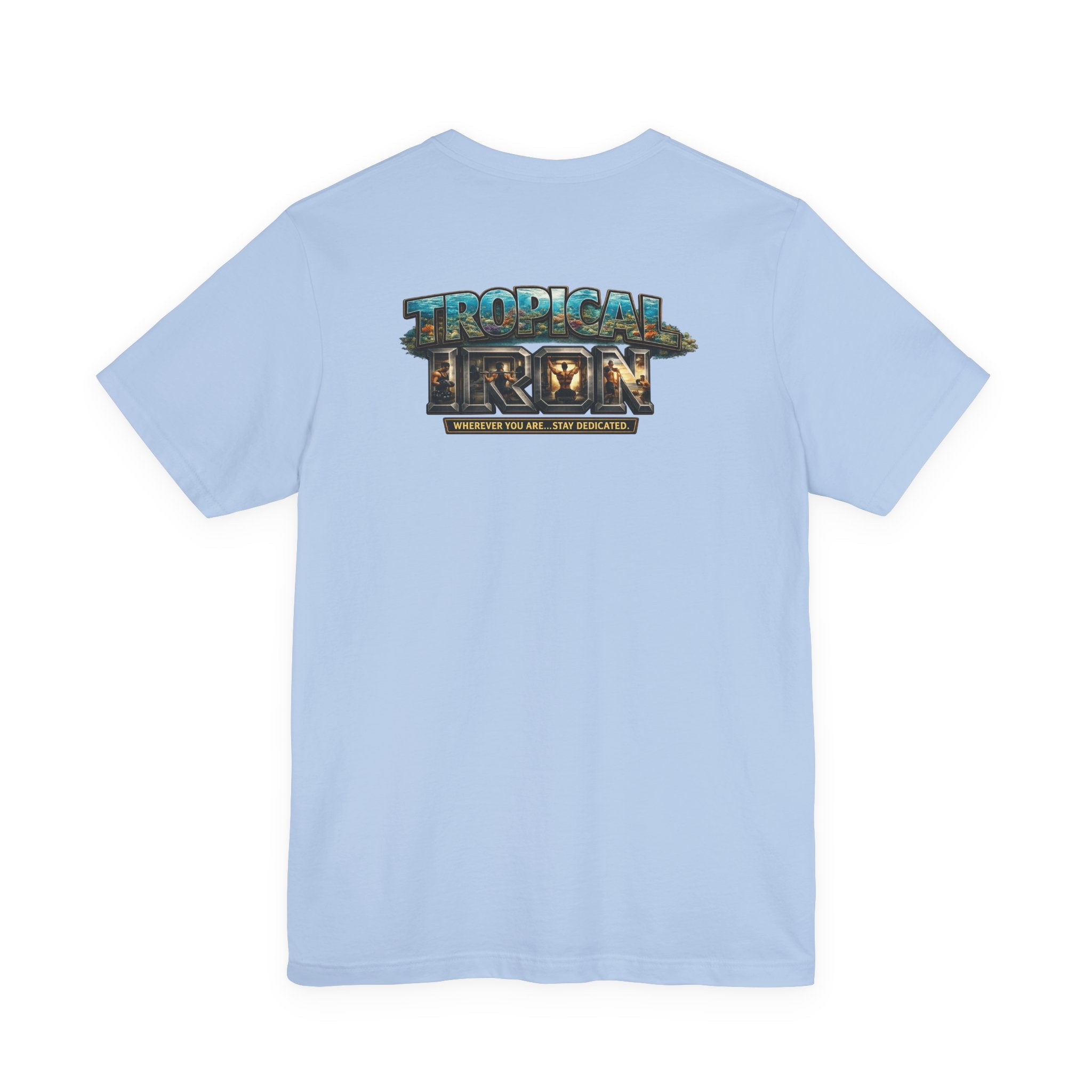 Tropical Iron Graphic T‑Shirt — Vintage Surf Beach Crew Tee