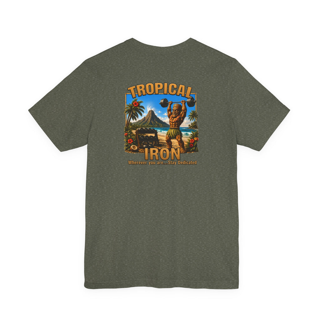 Tropical Iron Beach T-Shirt – Vintage Hawaiian Surf Hula Design