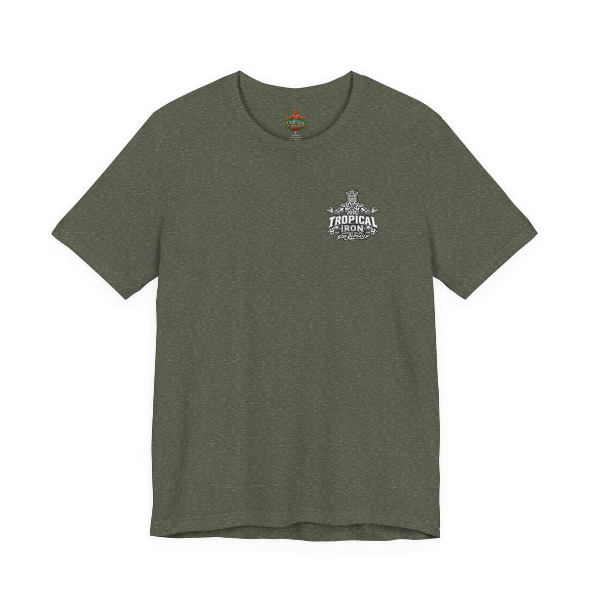 Tropical Iron Weightlifting Tiki — Island Tiki Strength Gym Shirt
