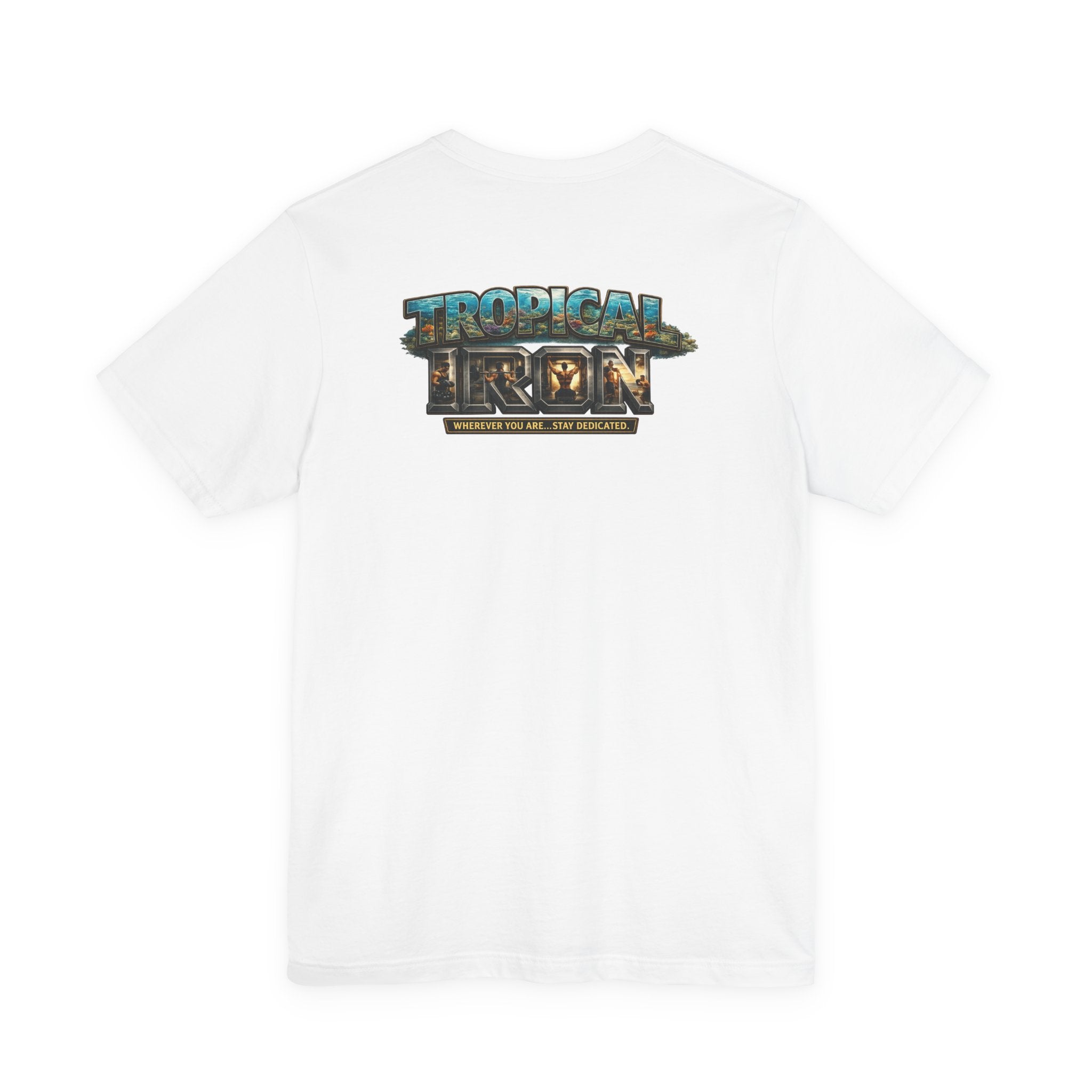 Tropical Iron Graphic T‑Shirt — Vintage Surf Beach Crew Tee