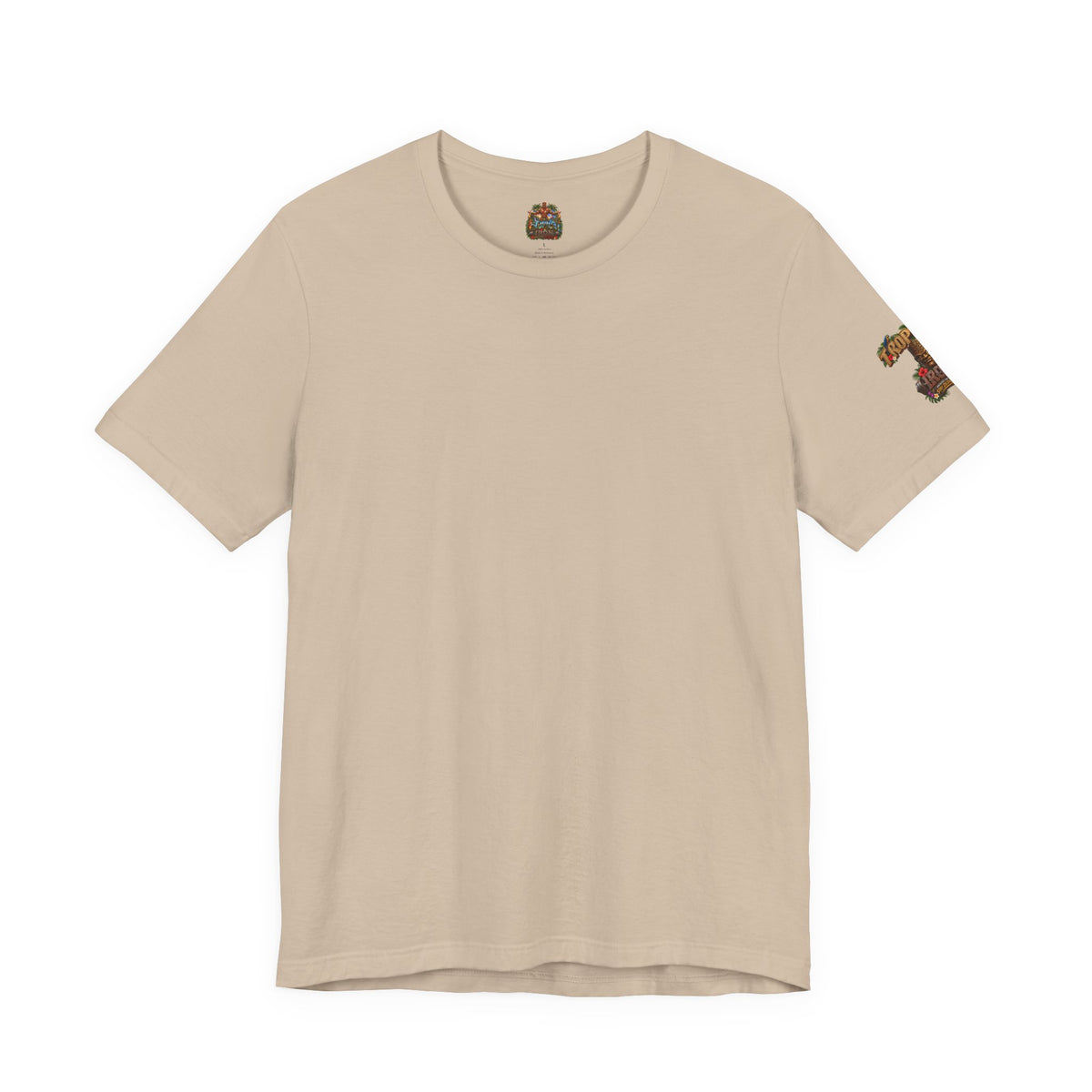 Tropical Iron Graphic Tee — 'Tropical Iron' Back Print Short Sleeve T-Shirt