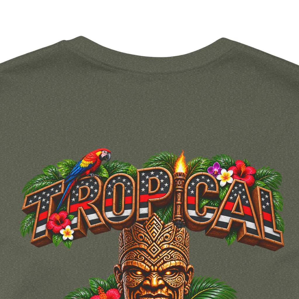 Tropical Iron Thin Red Line — 'Fire Fighter  Short Sleeve Shirt