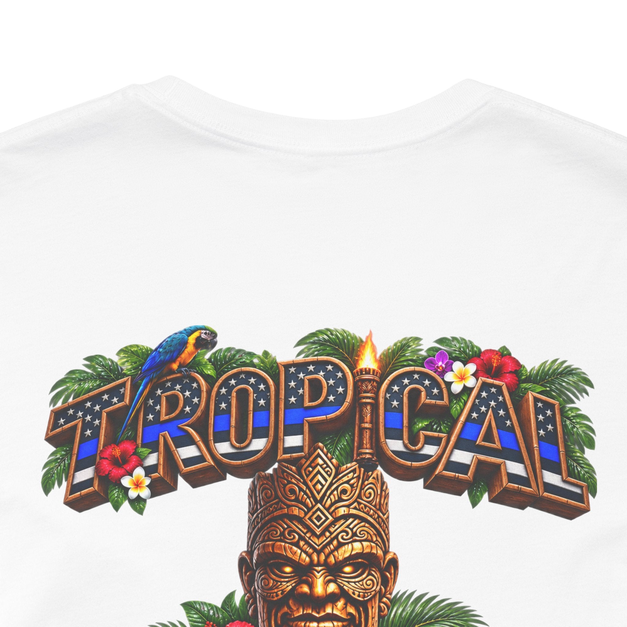 Tropical Iron  Thin Blue Line— Blue line Shirt