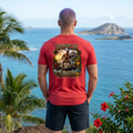 Tropical Iron Graphic Tee — Hawaiian Surf Vintage Sunset Shirt