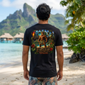 Tropical Island Crewneck Tee — 'Paradise Strong' Graphic T-Shirt