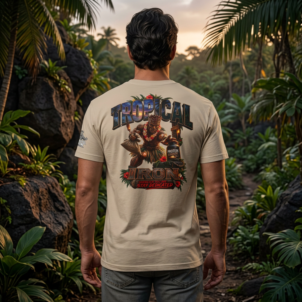 Tropical Tiki Warrior Graphic Tee — Protein Snatch