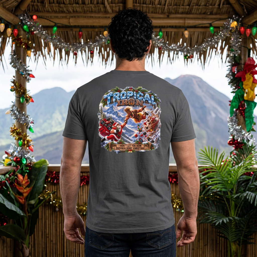 Saving Christmas— 'Tropical Island' Beach & Surf Vintage-Style T-Shirt