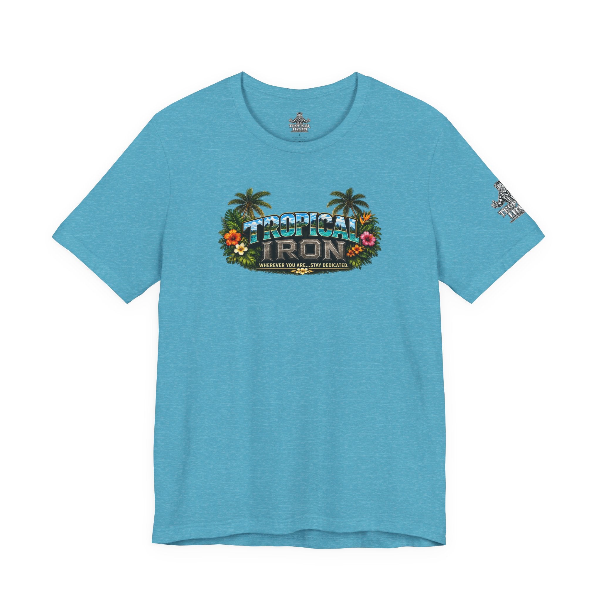 Tropical Iron Graphic Tee — Vintage Surf Palm Beach T-Shirt