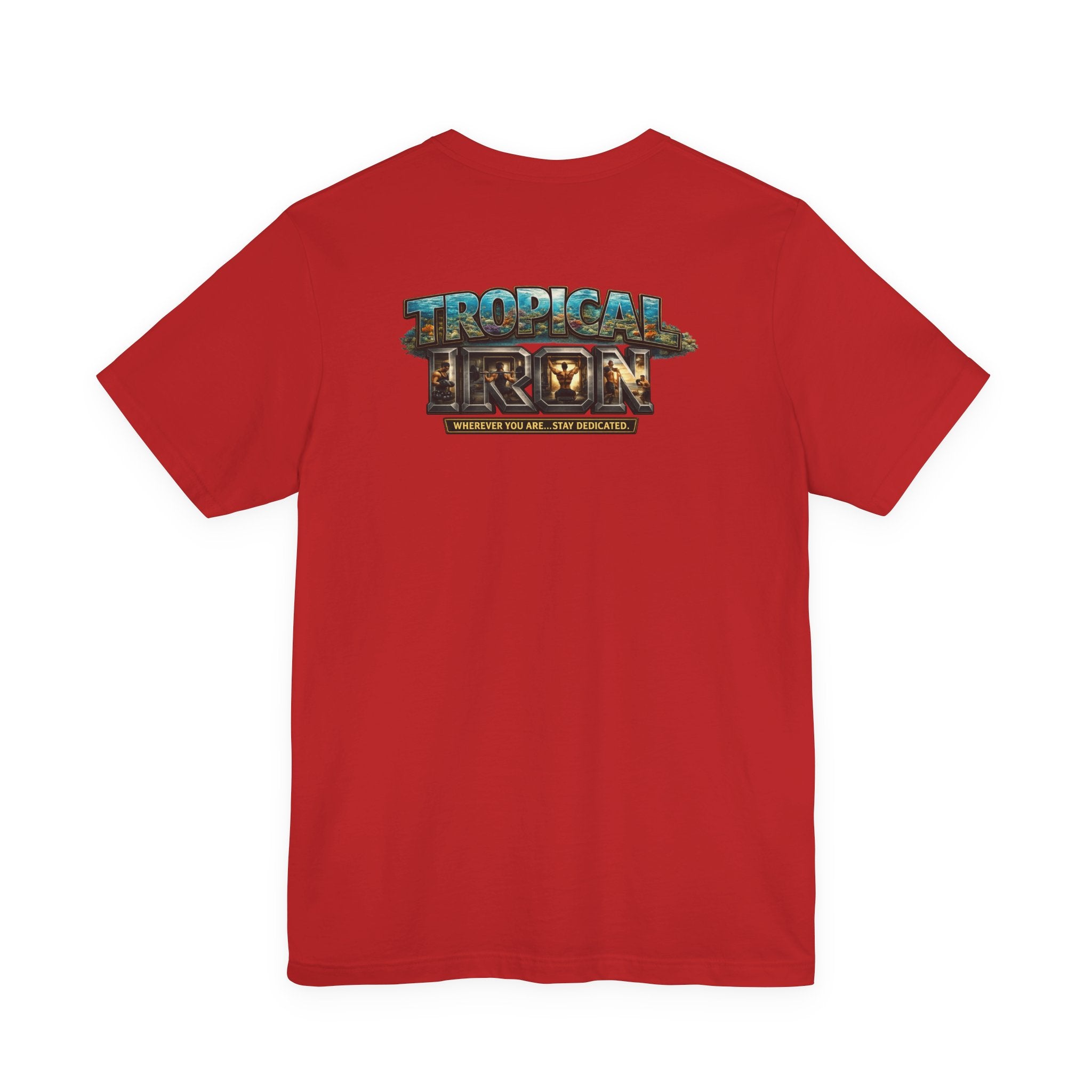 Tropical Iron Graphic T‑Shirt — Vintage Surf Beach Crew Tee