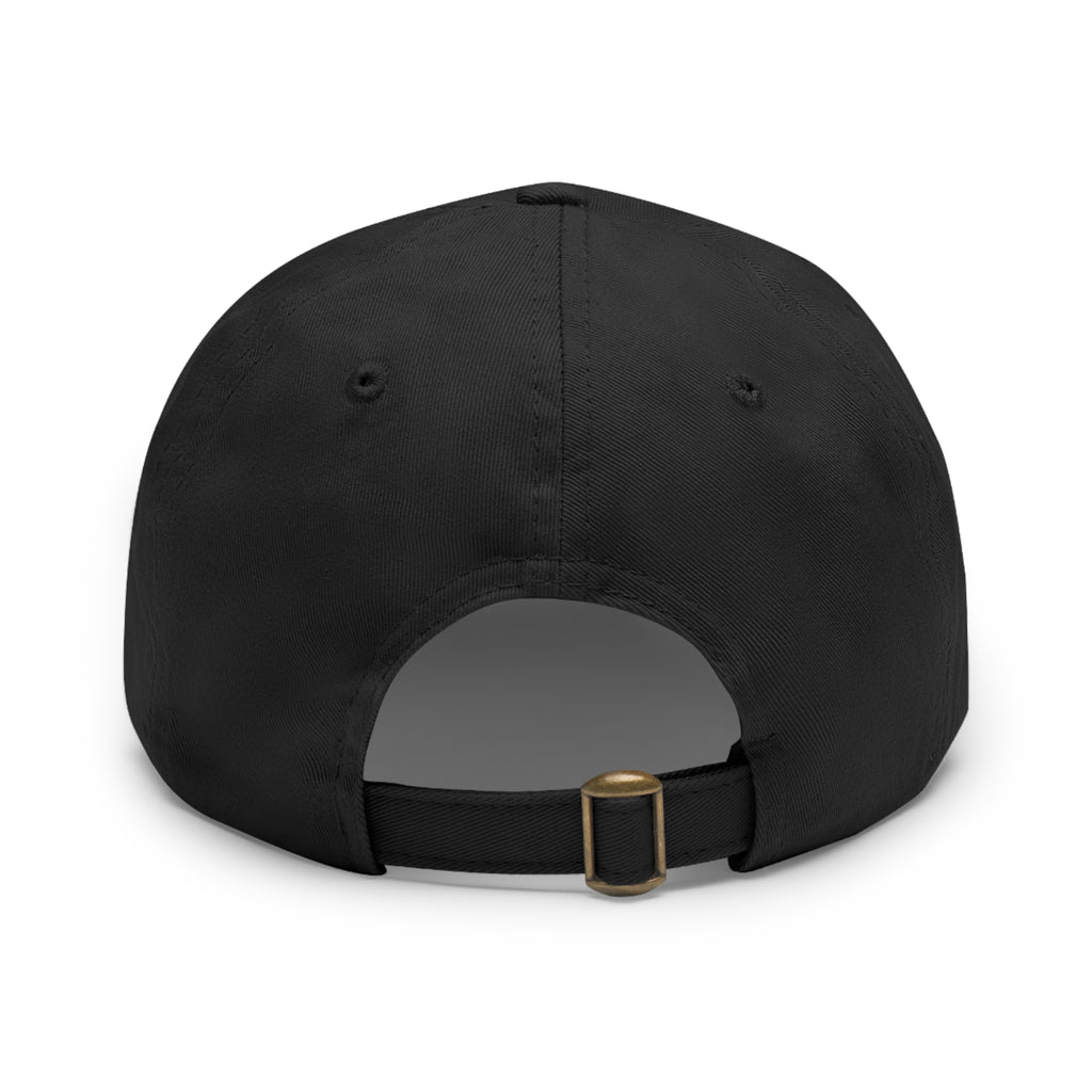 Vintage Hunting Scene Dad Hat with Leather Patch