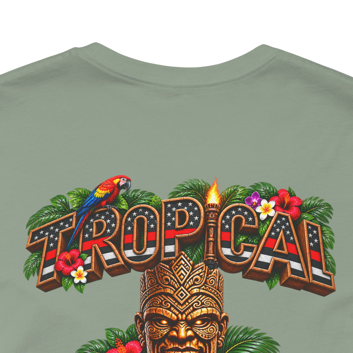 Tropical Iron Thin Red Line — 'Fire Fighter  Short Sleeve Shirt
